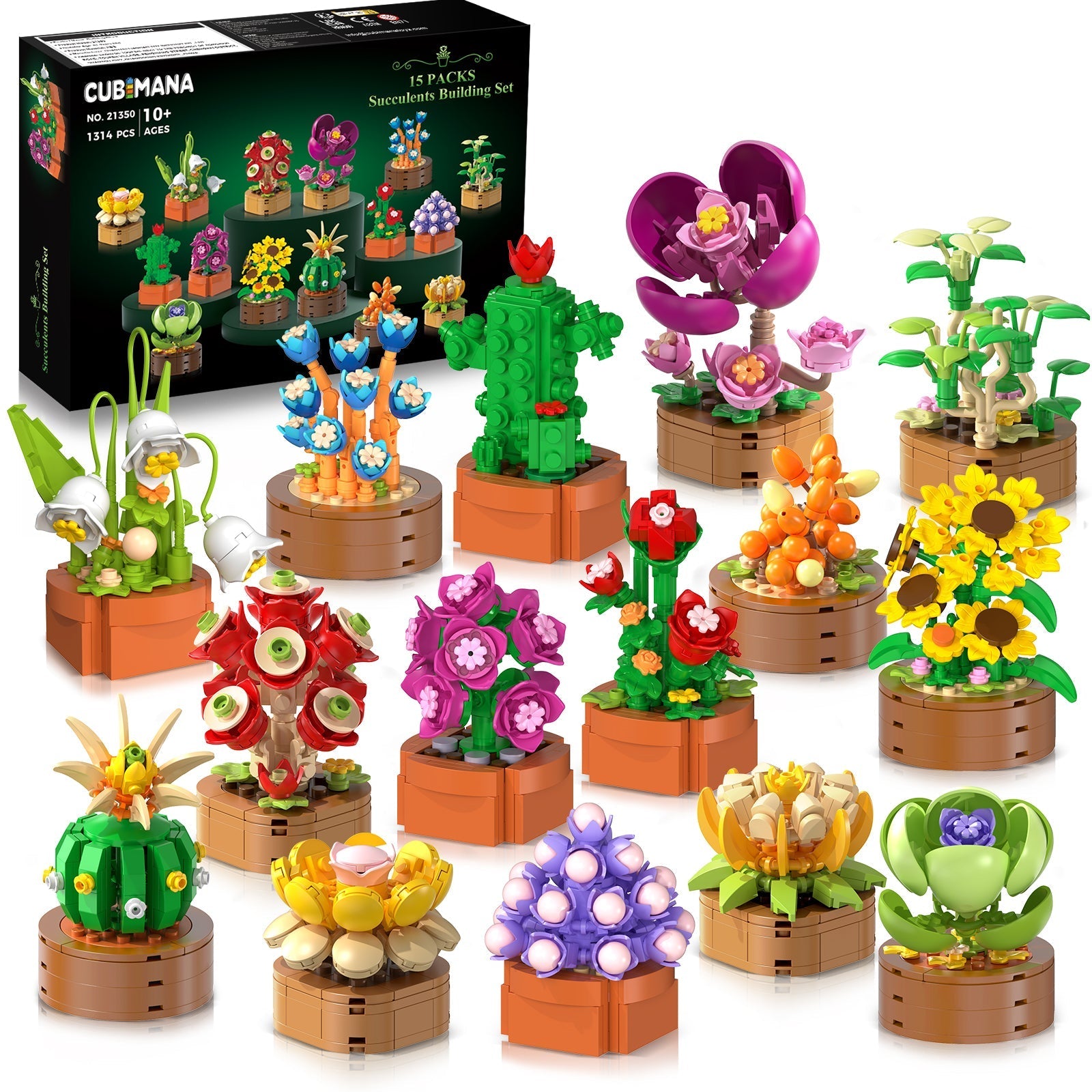 CUBIMANA 15er Blumen Botanicals Mini-Bauset