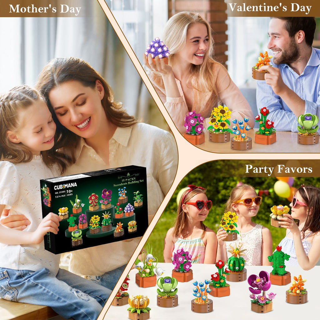 CUBIMANA 15er Blumen Botanicals Mini-Bauset