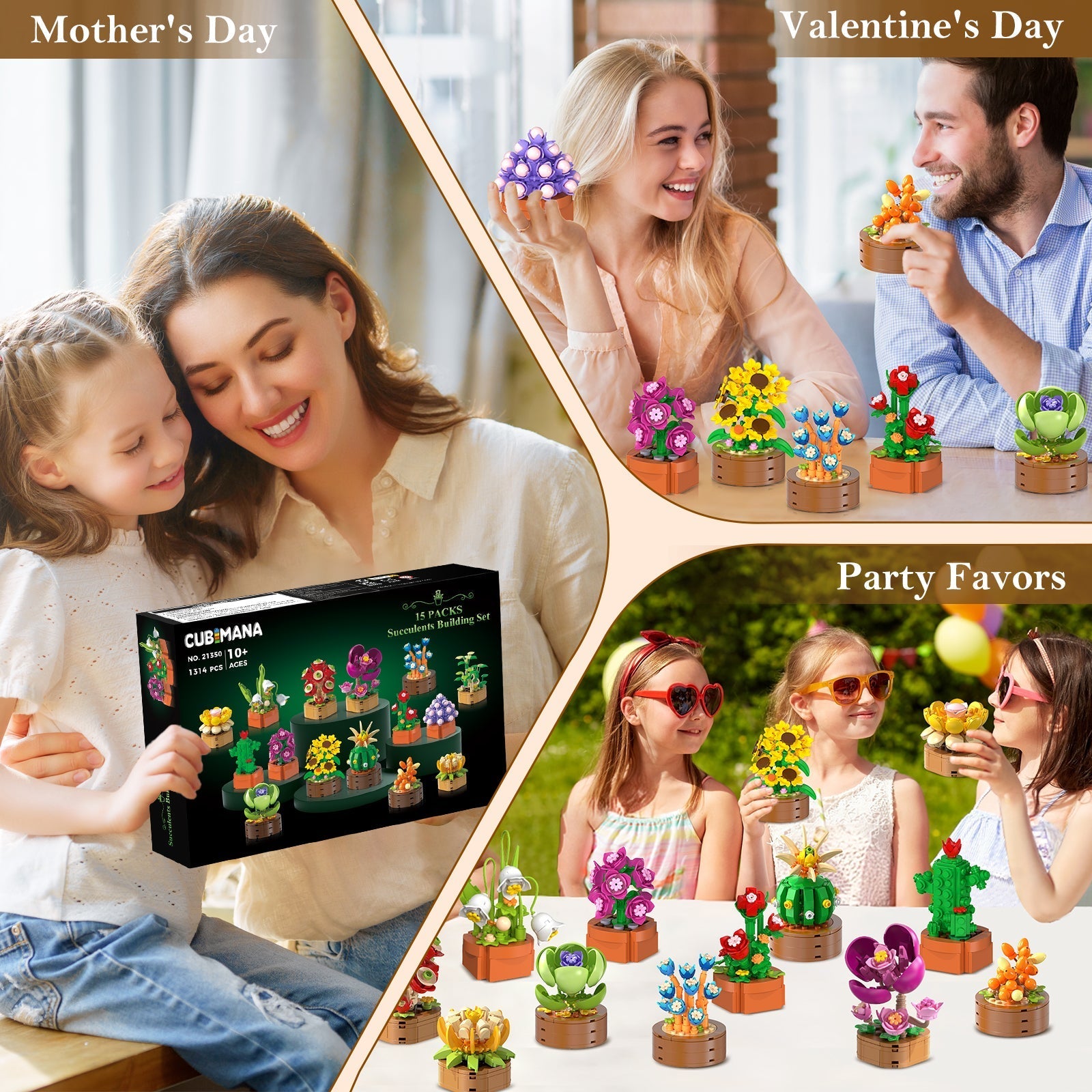 CUBIMANA 15er Blumen Botanicals Mini-Bauset
