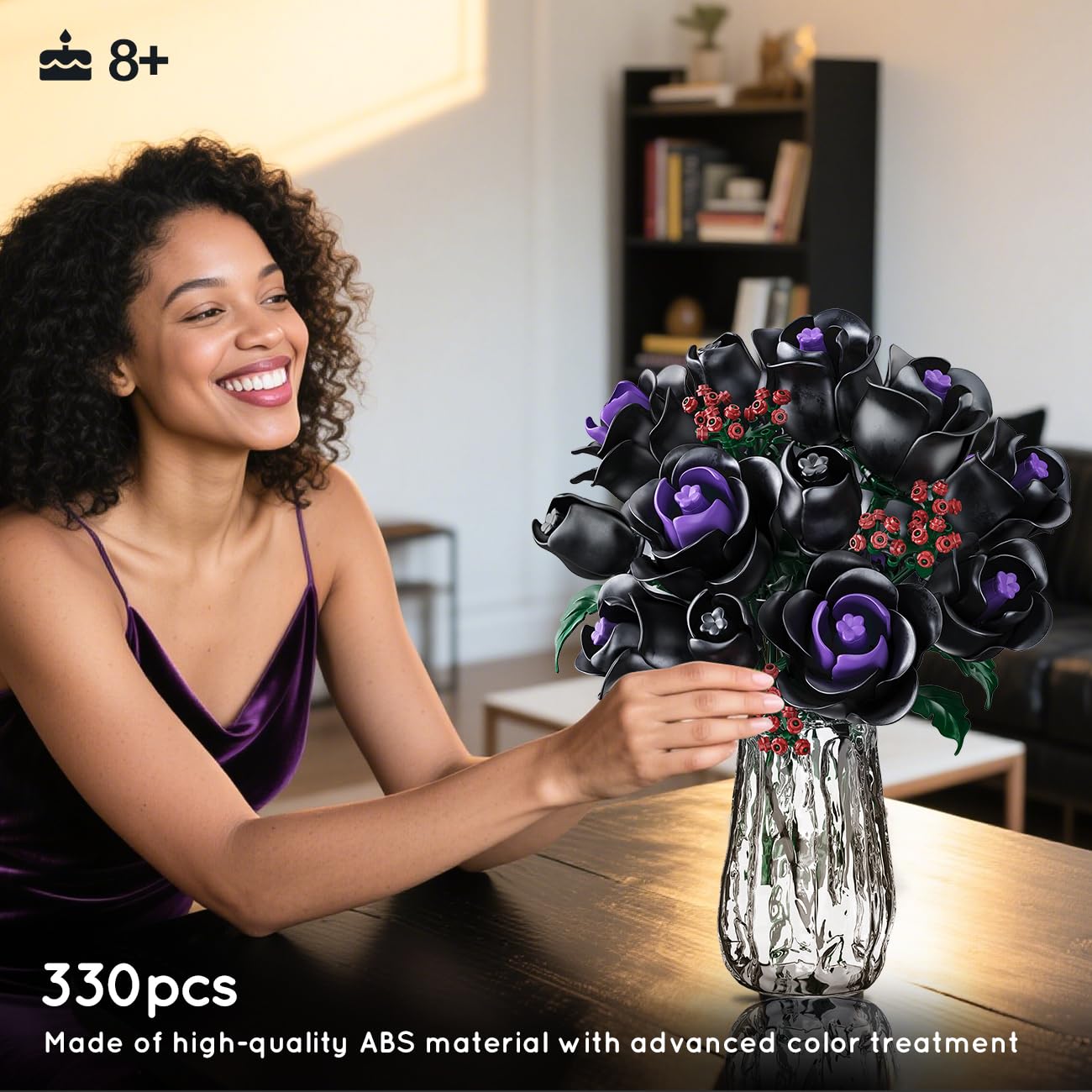 Für Vollansicht hier klicken HOGOKIDS 15 Schwarze Rosen Blumen Bausatz