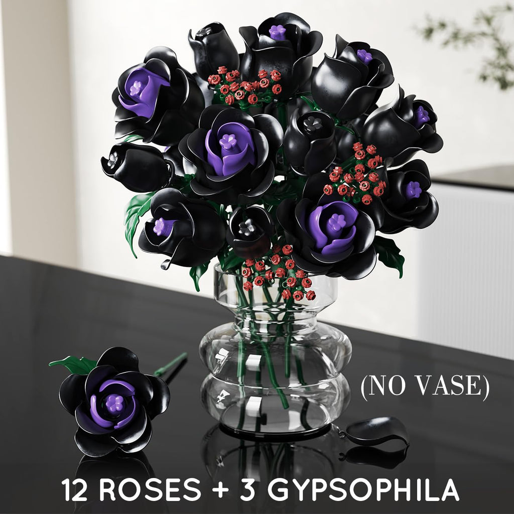 Für Vollansicht hier klicken HOGOKIDS 15 Schwarze Rosen Blumen Bausatz