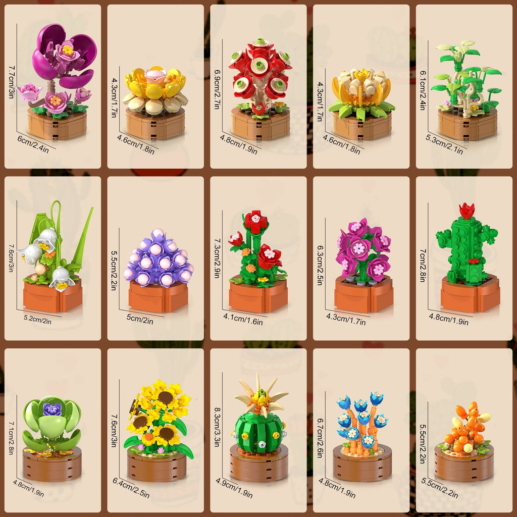 CUBIMANA 15er Blumen Botanicals Mini-Bauset