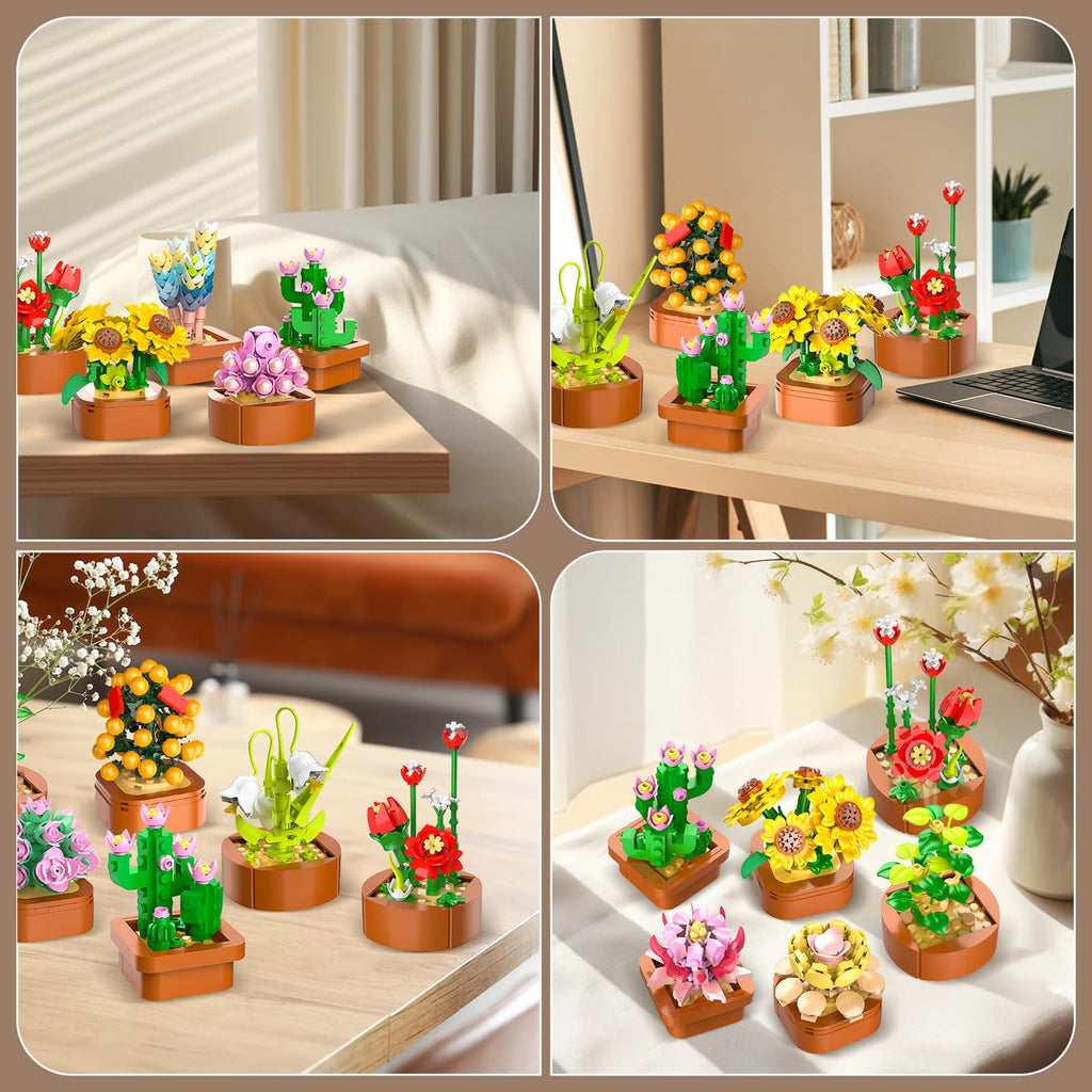 CUBIMANA 12er Blumen Botanicals Mini-Bauset für Mädchen Erwachsene