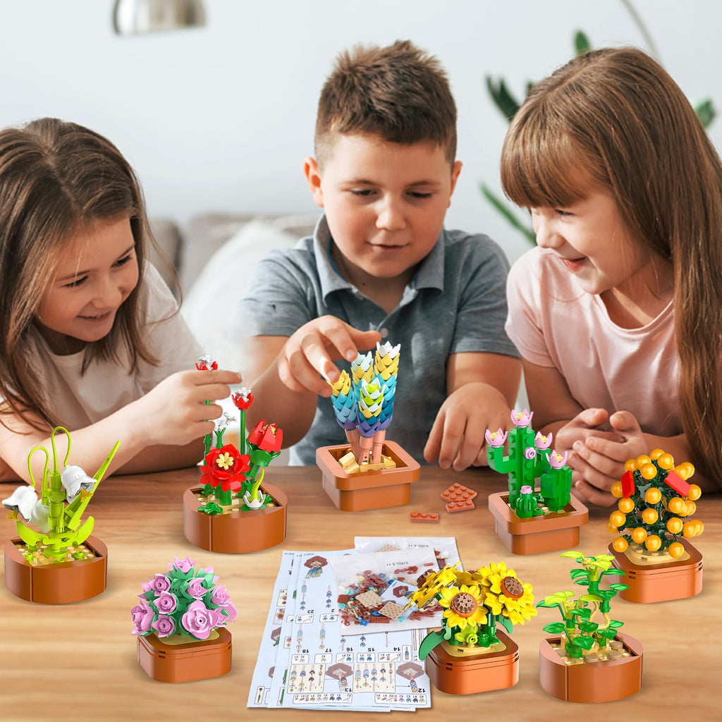 CUBIMANA 12er Blumen Botanicals Mini-Bauset für Mädchen Erwachsene